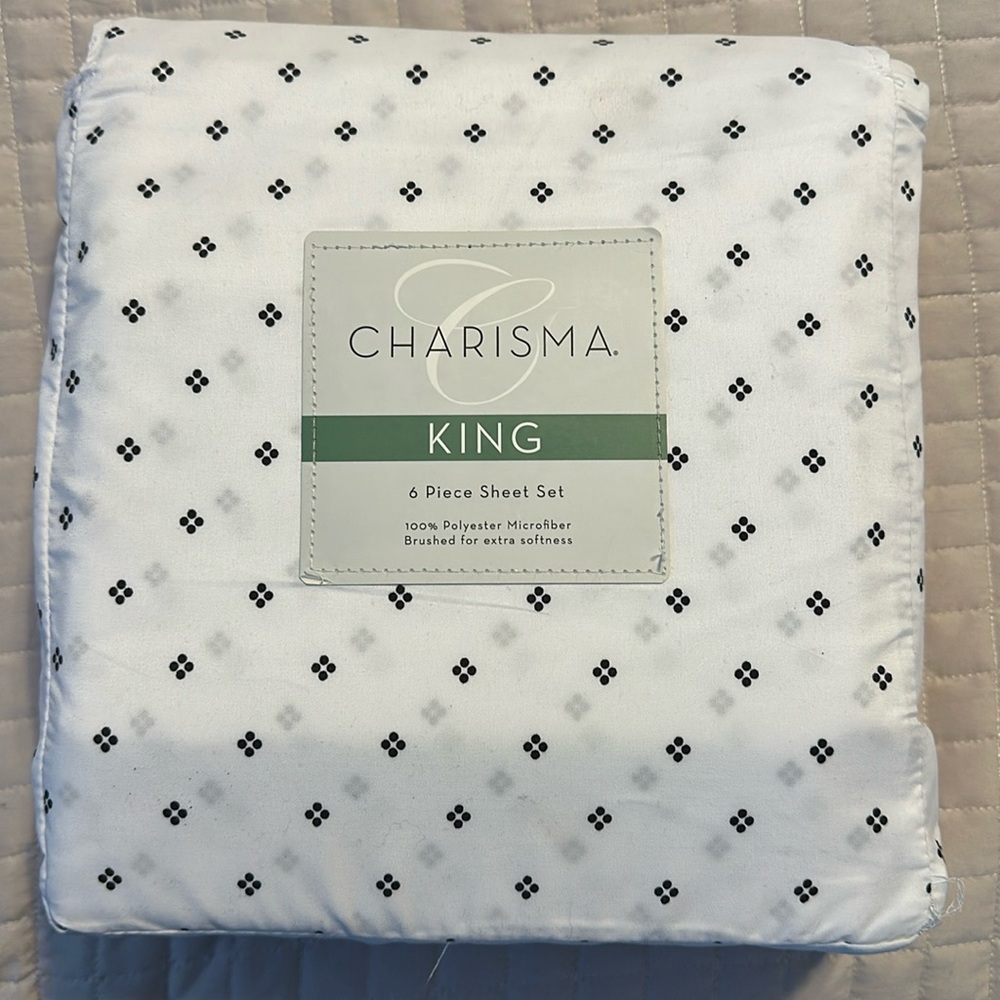 6 piece king size sheet set